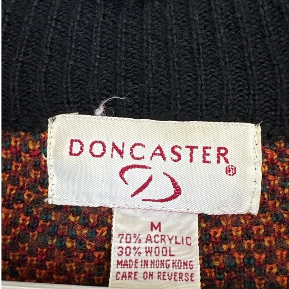 Vintage Doncaster Womens M Floral Knit Button Up Cardigan Sweater Colorful 80s‎ - Picture 6 of 9